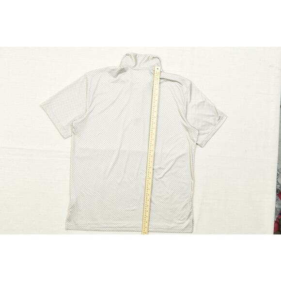 Adidas Golf Men's Polo Shirt Gray Polka Dot Short Sleeve Size L Polyester - Picture 5 of 8